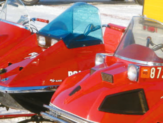 Vintage sleds shown at the 2014 Great Eastern Whiteout in Fulton. This year’s event will take place Feb. 9 and 10.