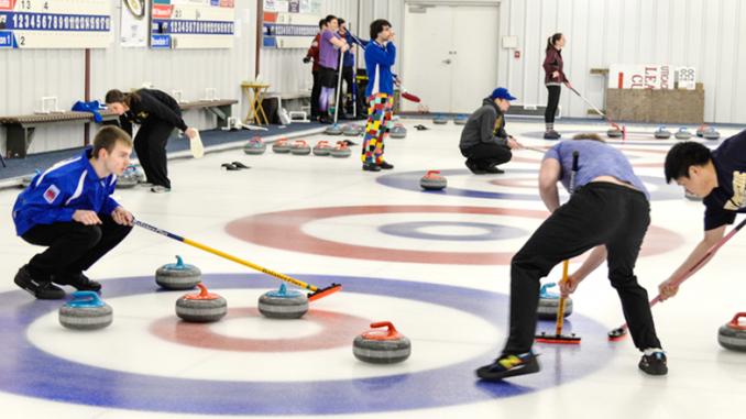 colllege-curling-PREFERRED123 People curling at the Utica Curling Club in Whitesboro. Photo courtesy of Utica Curling Club.