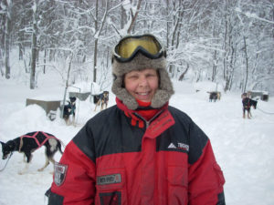 Nancy Stark operates a sledding business with her husband Ray in Lacona, Cupcake Mushing. 