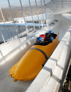 Or take a ride on The bobsled/luge racetrack, which is open for the public to experience the thrill of a 50-second ride with a professional driver and brakeman operating the sled. 