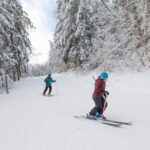 Ski bowl skiers